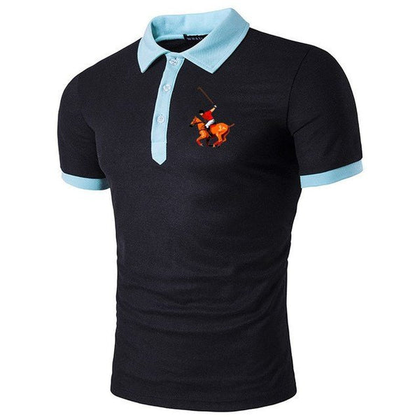 casual polo shirt fashion sports mountaineering short-sleeved lapel breathable - TimelessGear9