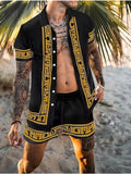 Casual Set Short Sleeve Summer Casual Floral Shirt Beach Set - TimelessGear9