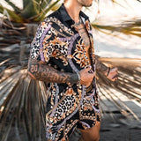 Casual Set Short Sleeve Summer Casual Floral Shirt Beach Set - TimelessGear9