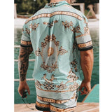 Casual Set Short Sleeve Summer Casual Floral Shirt Beach Set - TimelessGear9