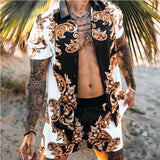 Casual Set Short Sleeve Summer Casual Floral Shirt Beach Set - TimelessGear9