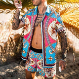 Casual Set Short Sleeve Summer Casual Floral Shirt Beach Set - TimelessGear9