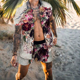 Casual Set Short Sleeve Summer Casual Floral Shirt Beach Set - TimelessGear9