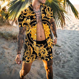 Casual Set Short Sleeve Summer Casual Floral Shirt Beach Set - TimelessGear9
