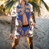 Casual Set Short Sleeve Summer Casual Floral Shirt Beach Set - TimelessGear9