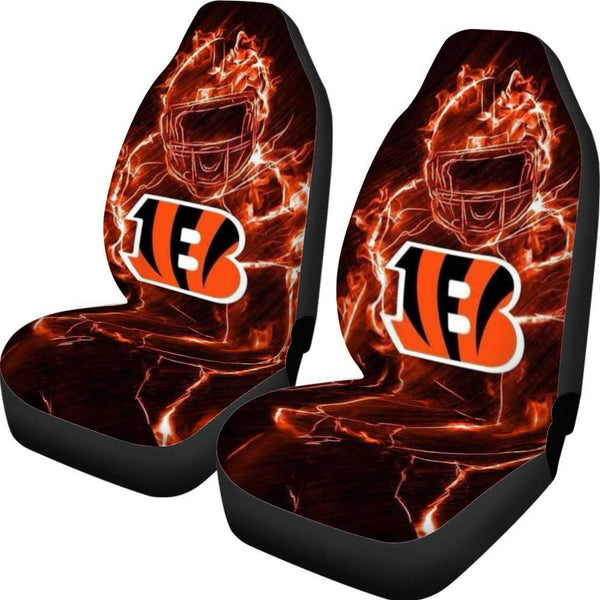 Cincinnati Bengals Universal Car Seat Cover With Thickened Back (Pair) - TimelessGear9
