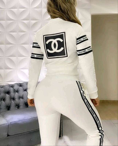 Classic Retro Chanel Stylish Logo Design Fashion Track Suit - TimelessGear9