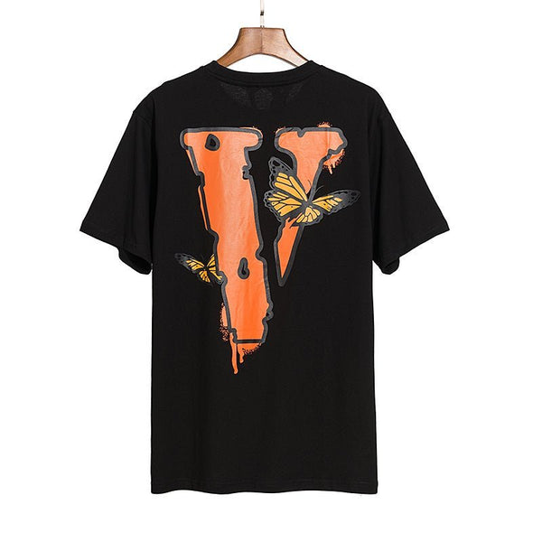 Classic Vlone Short-sleeved Female Couple Loose Street Hip-hop Big V Trend T-shirt - TimelessGear9