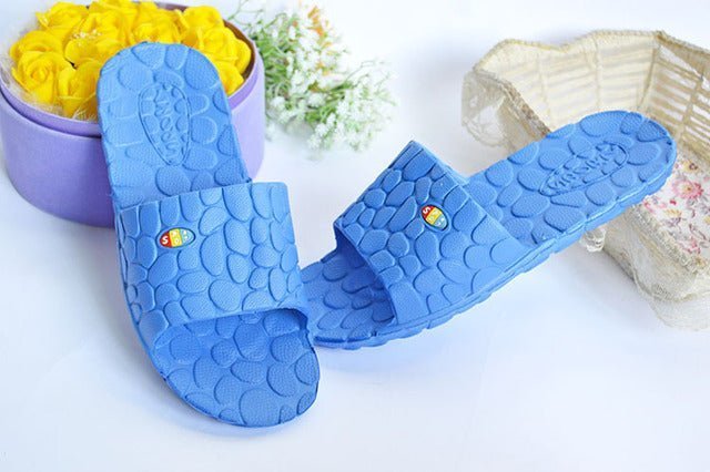 Cobble Slippers Summer Sandals Unisex Flat Shoes Couple Non-slip Bathing Soft Bottom Wear-resisting Home Indoor - TimelessGear9