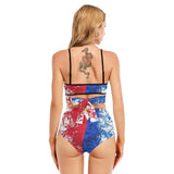 Colorful Ganda Women's Bikini Swimsuit With Cross Straps - TimelessGear9