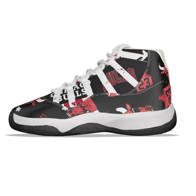 Customize Bulls Men's High Top Basketball Shoes - TimelessGear9