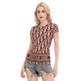 Dior Women's Short Sleeve Mesh Blouse - TimelessGear9