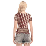 Dior Women's Short Sleeve Mesh Blouse - TimelessGear9