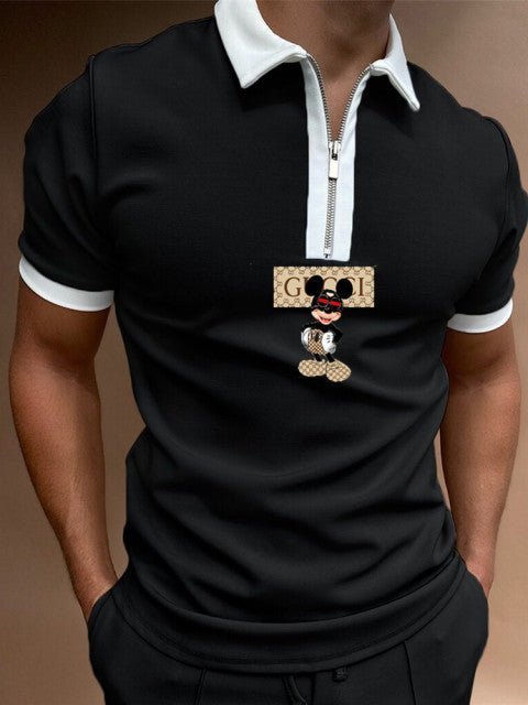 Disney Gucci Print Polo Shirts Printed Men& Loose Breathable Workout Large Size Comfortable - TimelessGear9