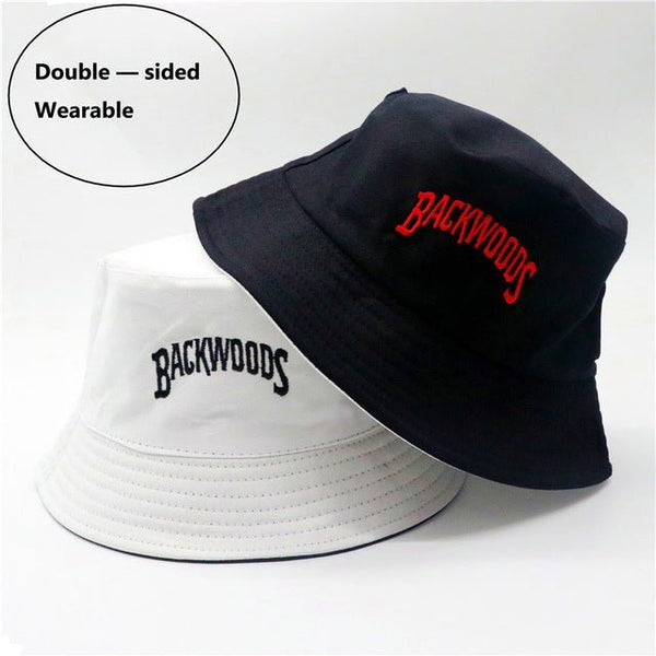 Double Sided Wear Dense Embroidery Letter Panama Bucket Hat Men Women Outdoors Street Beach Fisherman Caps - TimelessGear9