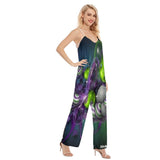 Exotic Dimensional Designs Plus Size Women's V-neck Cami Jumpsuit - TimelessGear9