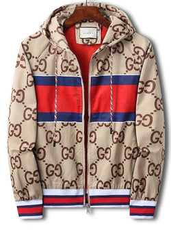 Extravagant Luxury Sports Hoodie Big Logo Gucci Windbreaker Jacket - TimelessGear9