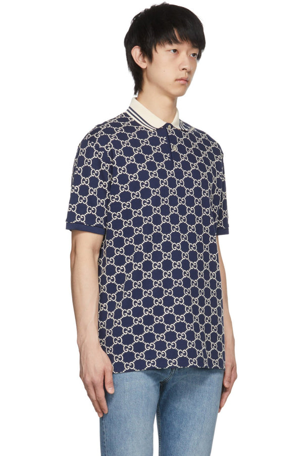 "Luxury Fashion Monogram-print Stretch-woven Blend Polo Shirt" - TimelessGear9