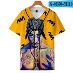 Tupac 2pac T-shirt Short sleeve O-Neck Baseball shirt Hip Hop Swag - TimelessGear9