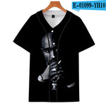 Tupac 2pac T-shirt Short sleeve O-Neck Baseball shirt Hip Hop Swag - TimelessGear9