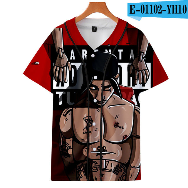 Tupac 2pac T-shirt Short sleeve O-Neck Baseball shirt Hip Hop Swag - TimelessGear9