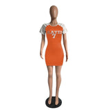 ZOOEFFBB Aesthetic Letter Printed T Shirt Dress Sexy Club Lounge Wear Clothes Mini Bodycon Dresses - TimelessGear9