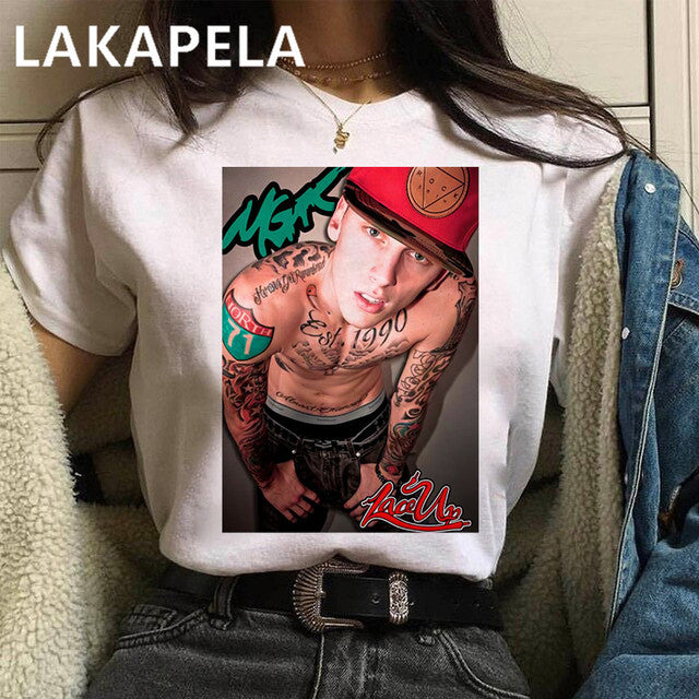 Machine Gun Kelly MGK Streetwear Harajuku t shirt Top Oversized Cotton Tee Female/Man T-Shirt Hip Hop Rapper Graphic Printed - TimelessGear9