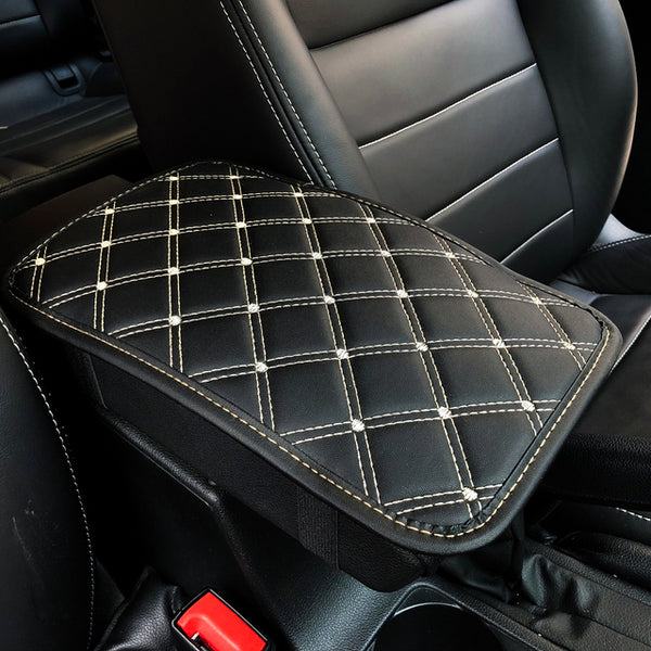 Leather Car Centre Armrest Mat Universal Interior Auto Armrests Cushion Storage Box Cover Mats Arm Rest Protector Pad - TimelessGear9