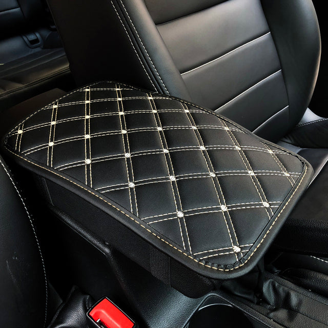 Leather Car Centre Armrest Mat Universal Interior Auto Armrests Cushion Storage Box Cover Mats Arm Rest Protector Pad - TimelessGear9