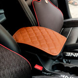 Leather Car Centre Armrest Mat Universal Interior Auto Armrests Cushion Storage Box Cover Mats Arm Rest Protector Pad - TimelessGear9