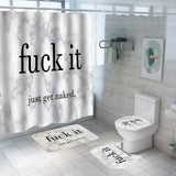 Shower Curtain Waterproof Polyester Bathroom Curtain Rugs Carpet Home Decor - TimelessGear9