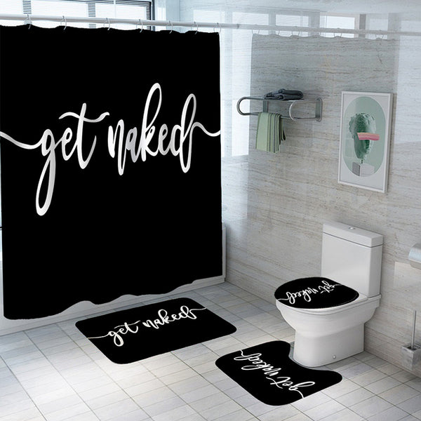 Shower Curtain Waterproof Polyester Bathroom Curtain Rugs Carpet Home Decor - TimelessGear9