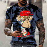Hot 3D animal T-shirt funny monkey gorilla short sleeve - TimelessGear9