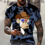 Hot 3D animal T-shirt funny monkey gorilla short sleeve - TimelessGear9