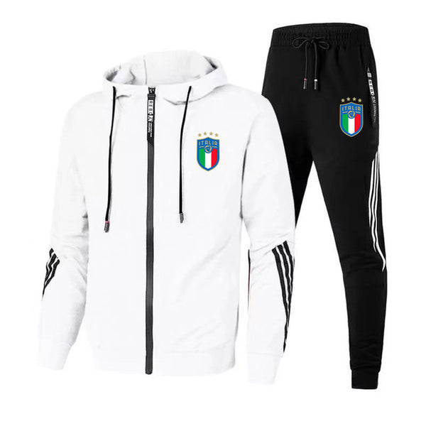 Tracksuit Sets For Men Women Italy National Team Jersey 2 Pieces Sets Man Sportwear Fleece - TimelessGear9