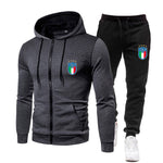 Tracksuit Sets For Men Women Italy National Team Jersey 2 Pieces Sets Man Sportwear Fleece - TimelessGear9