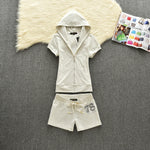 Juicy Apple 2 Piece Set Velvet zip Summer Letter printing tracksuit Women Clothing 2022 - TimelessGear9