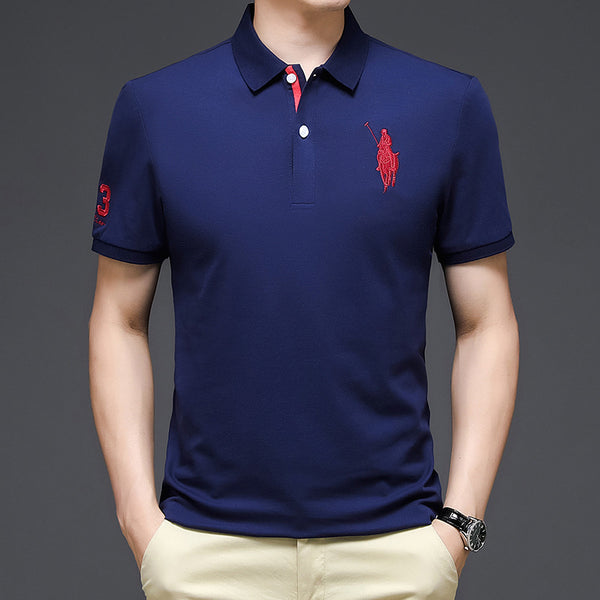 Polo Shirts Trendy Brand Summer New Men Golf Shirt Big Horse Logo Short Sleeve - TimelessGear9