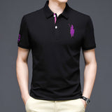 Polo Shirts Trendy Brand Summer New Men Golf Shirt Big Horse Logo Short Sleeve - TimelessGear9