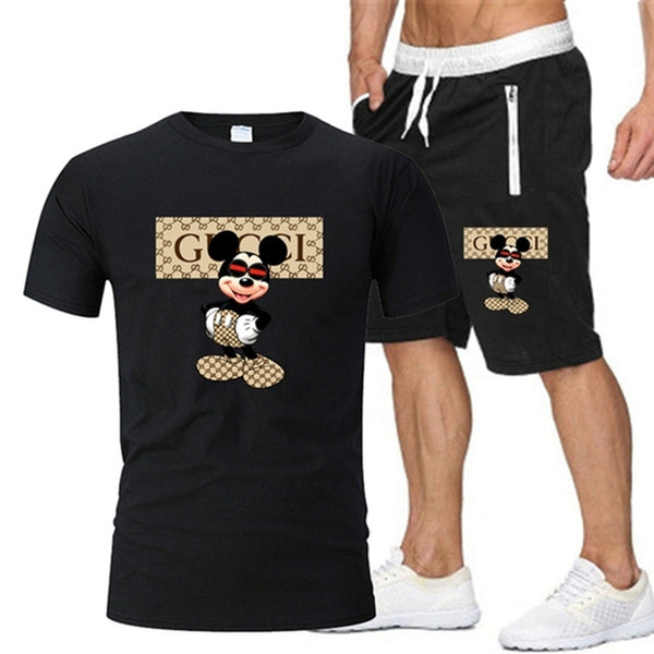 Summer T-Shirt Pants Set Casual Disney Fitness Jogger Pants T-Shirt Hip Hop Fashion - TimelessGear9