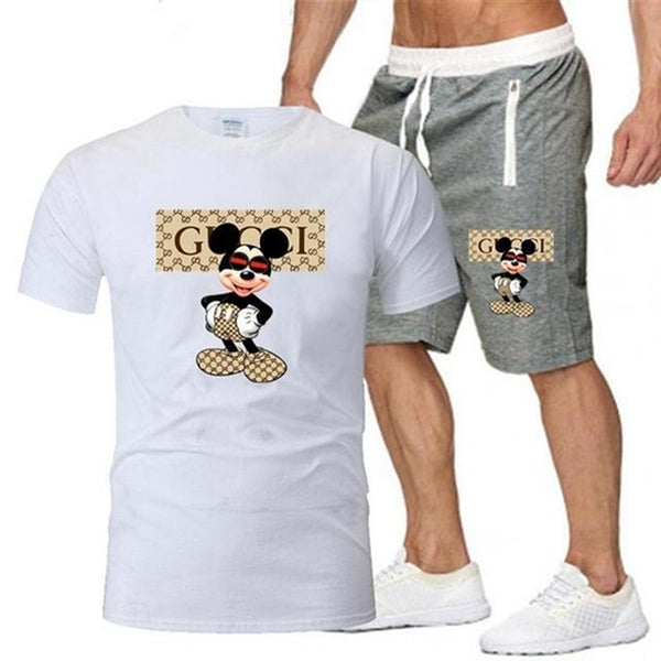 Summer T-Shirt Pants Set Casual Disney Fitness Jogger Pants T-Shirt Hip Hop Fashion - TimelessGear9