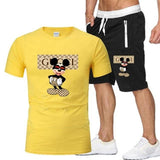Summer T-Shirt Pants Set Casual Disney Fitness Jogger Pants T-Shirt Hip Hop Fashion - TimelessGear9
