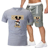 Summer T-Shirt Pants Set Casual Disney Fitness Jogger Pants T-Shirt Hip Hop Fashion - TimelessGear9