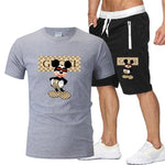 Summer T-Shirt Pants Set Casual Disney Fitness Jogger Pants T-Shirt Hip Hop Fashion - TimelessGear9