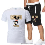 Summer T-Shirt Pants Set Casual Disney Fitness Jogger Pants T-Shirt Hip Hop Fashion - TimelessGear9