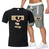 Summer T-Shirt Pants Set Casual Disney Fitness Jogger Pants T-Shirt Hip Hop Fashion - TimelessGear9