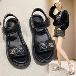 Sandals Ins Hot Sale Summer NEW Student Female Sandals Women& Thick Flat Sandals - TimelessGear9