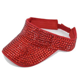 Women New Empty Top Summer Cap Shiny Crystal Sunhat Visors Ladies Caps Hip Hop Hat Fashion Outdoor Luxury Rhinestone Hat - TimelessGear9