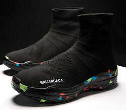 Summer Women Walking Shoes Sock Sneakers Platform Black Mesh Lightweight Casual Shoes - TimelessGear9