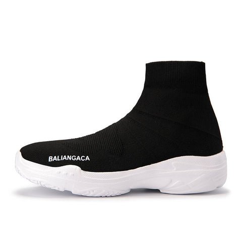 Summer Women Walking Shoes Sock Sneakers Platform Black Mesh Lightweight Casual Shoes - TimelessGear9